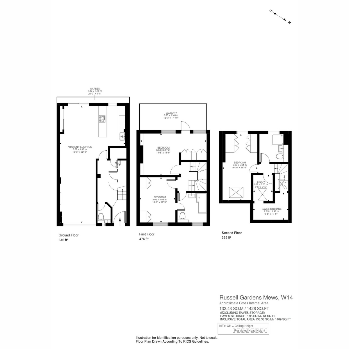 Floorplan for Russell Gardens Mews, London, W14