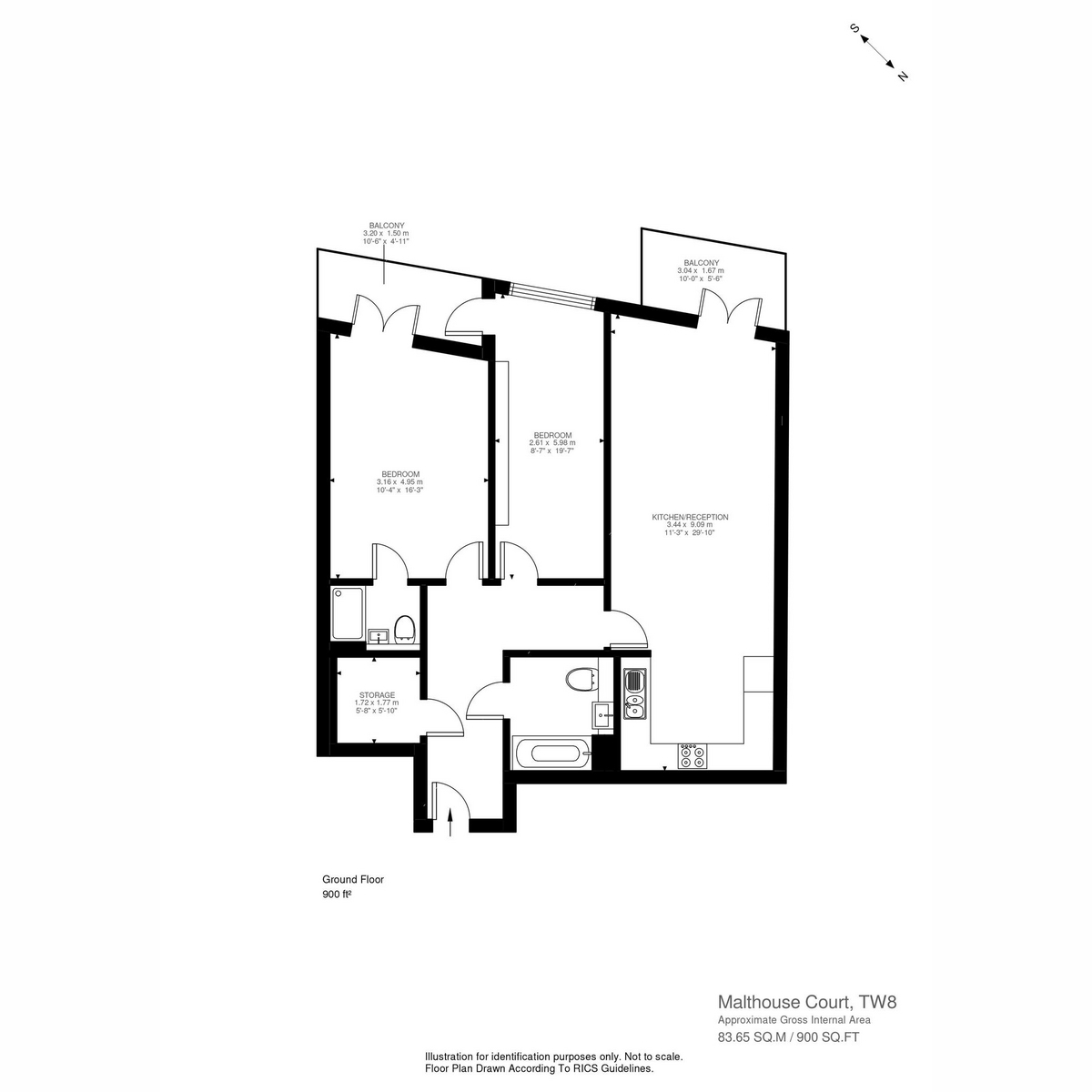 Floorplan for High Street, Brentford, TW8