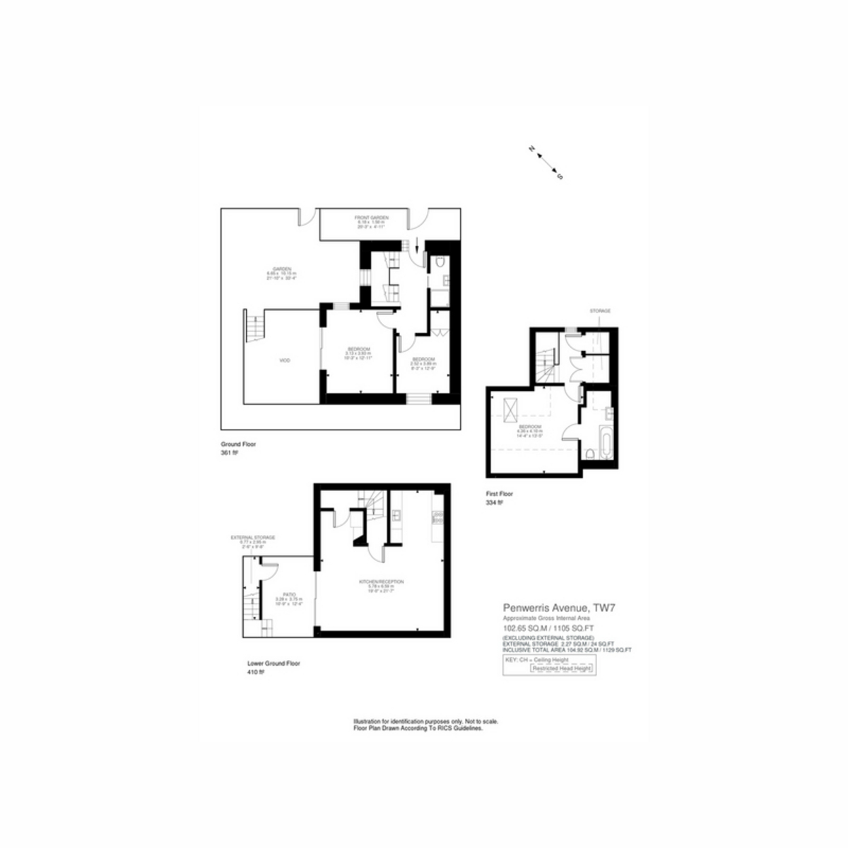 Floorplan for Penwerris Avenue, Isleworth, TW7