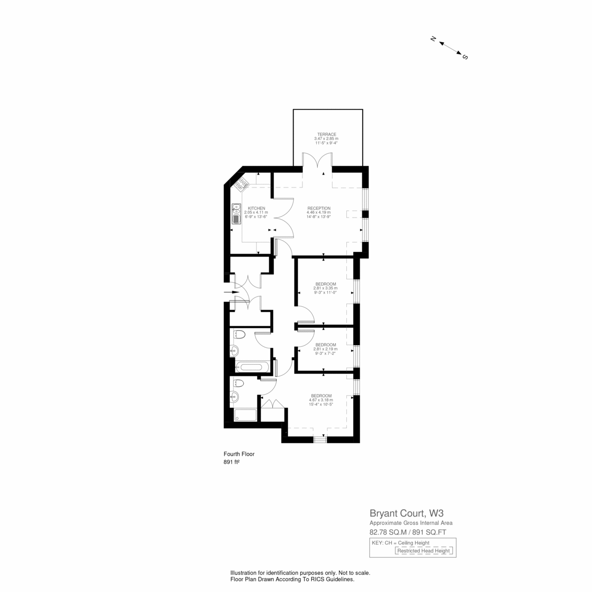 Floorplan for The Vale, London, W3