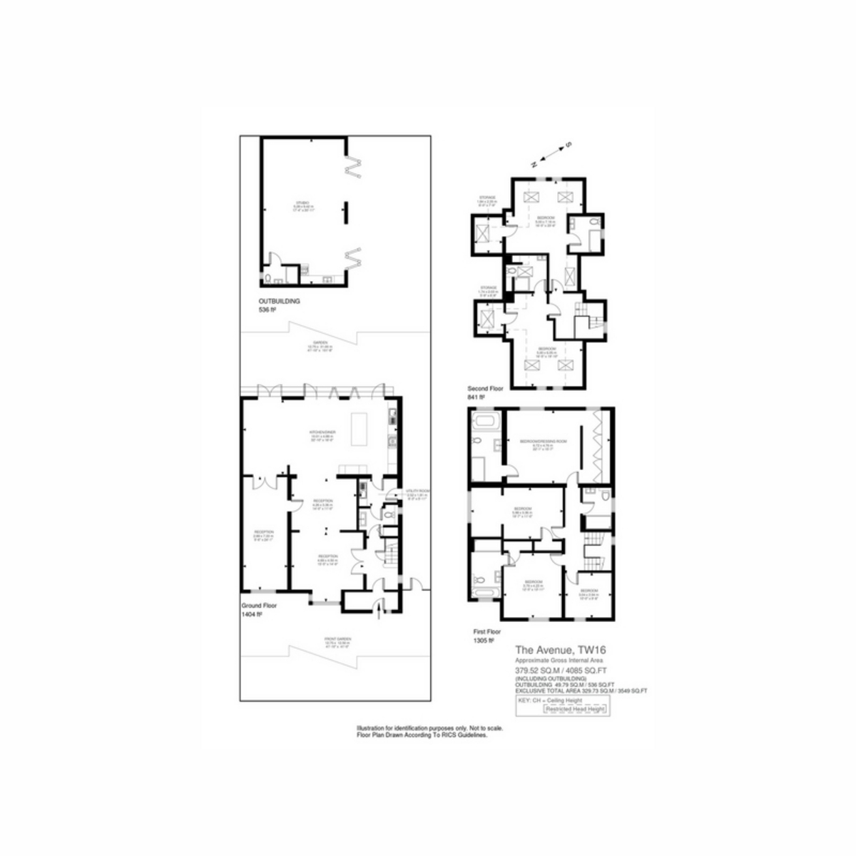 Floorplan for The Avenue, Sunbury-on-thames, TW16