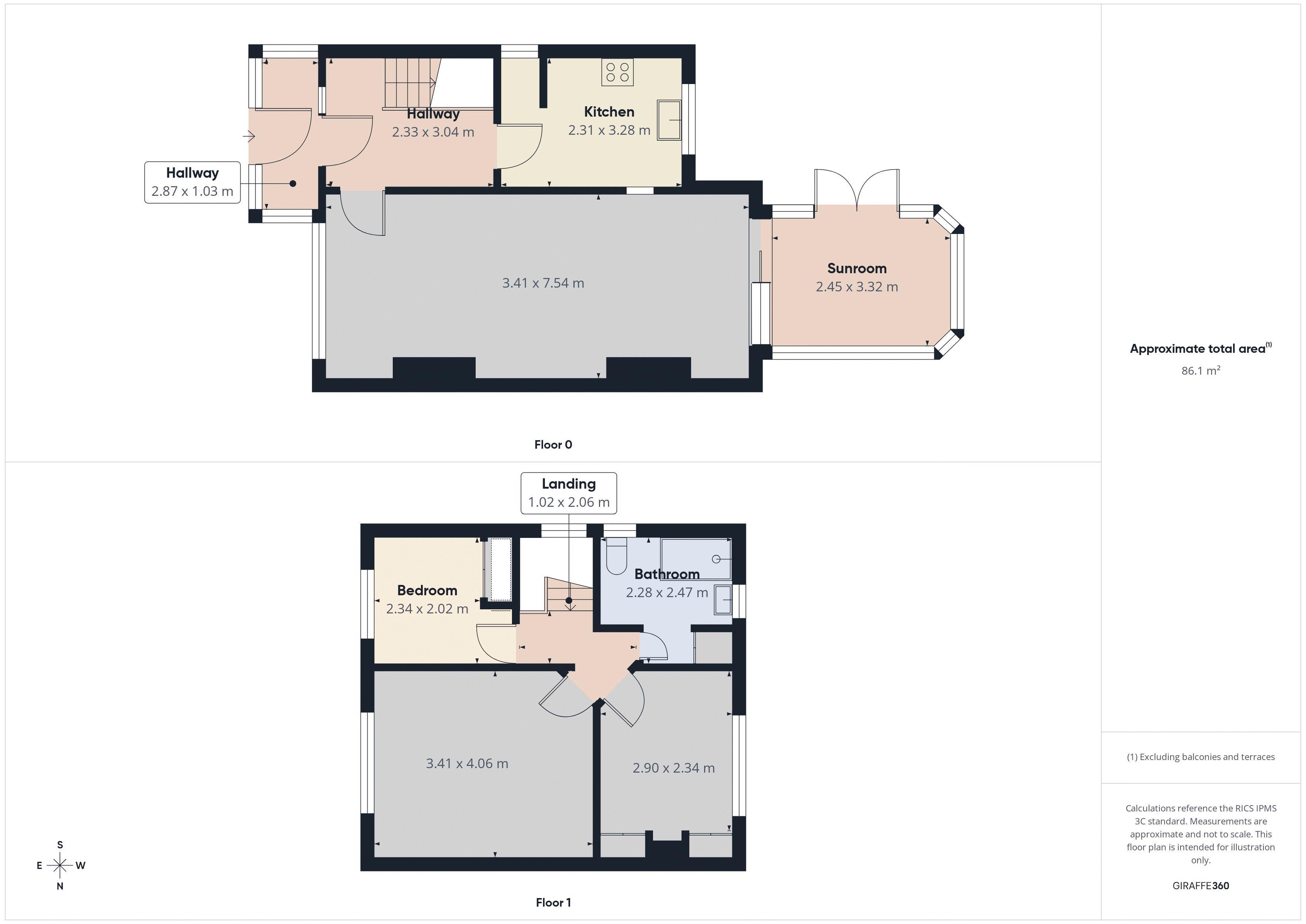 Floorplan for Rosedale Close, Oldham