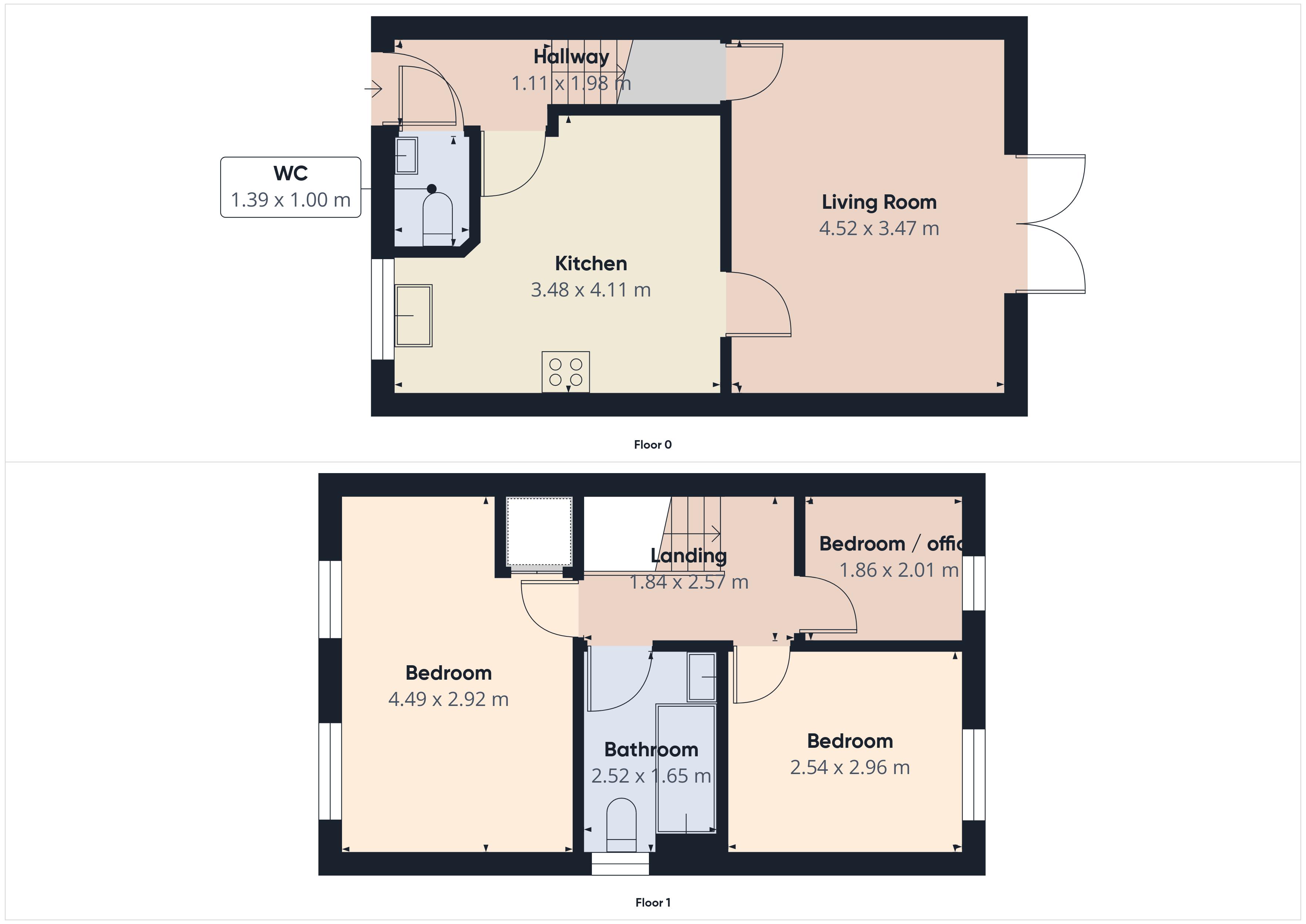 Floorplan for Eastcote Avenue, Oldham