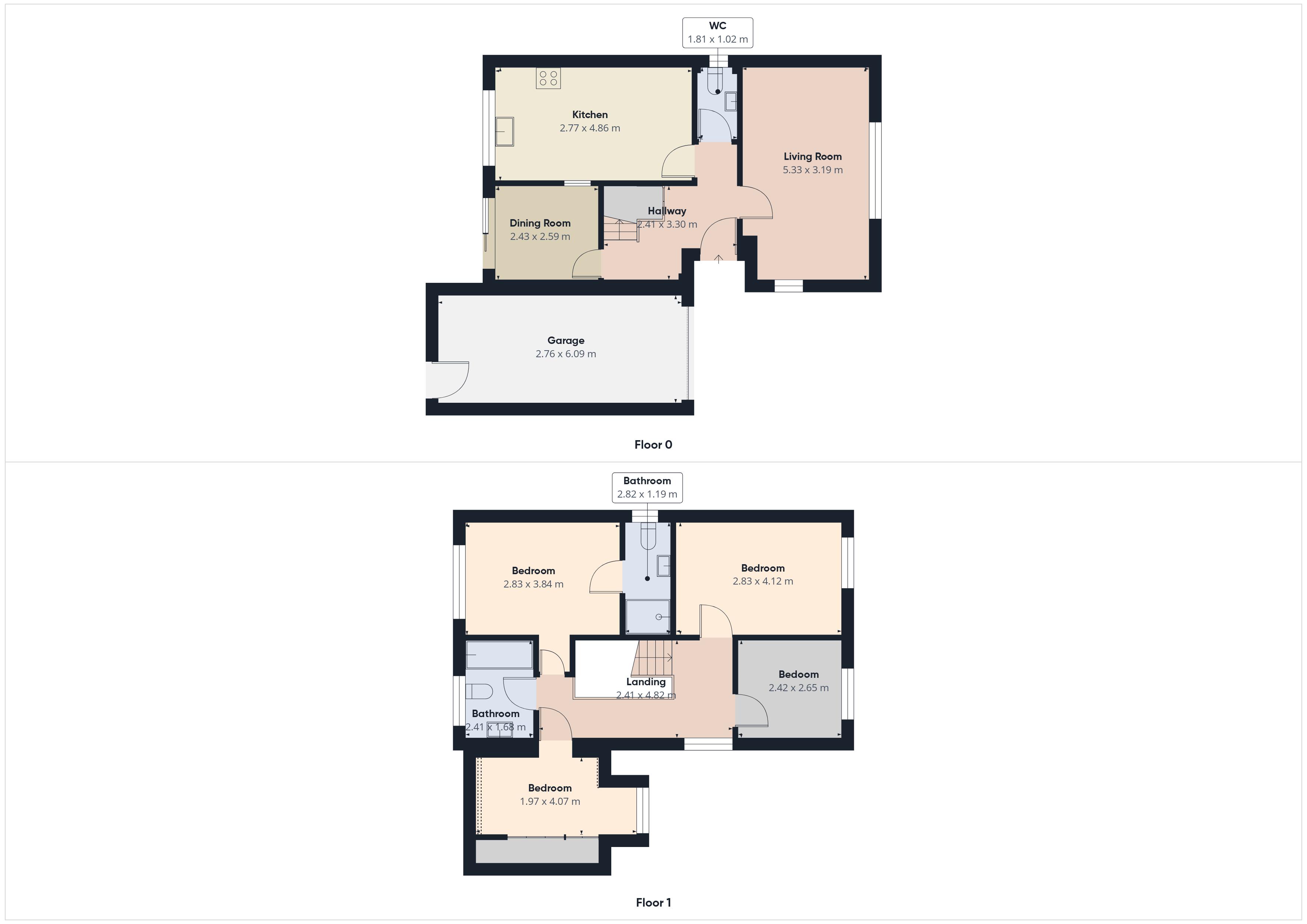 Floorplan for Millbrook Close, Shaw, Oldham
