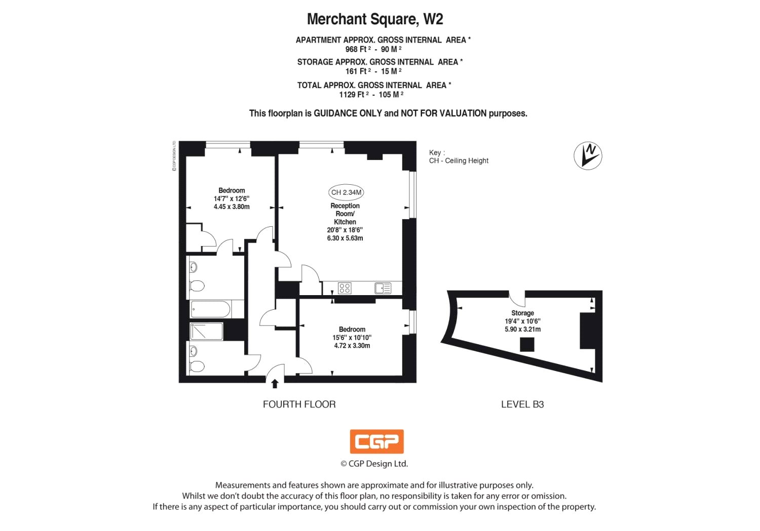 Floorplan for Merchant Square, Paddington
