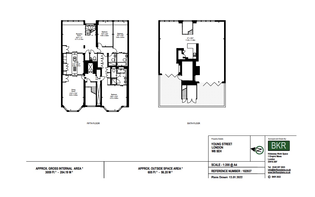 Floorplan for Young Street, Kensington