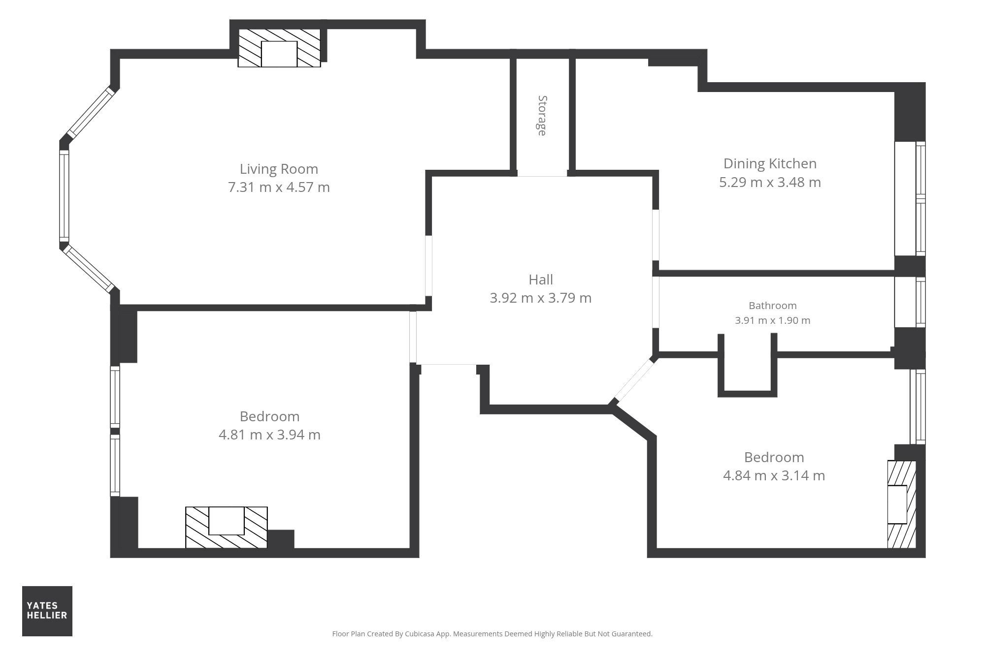 Floorplan for 46 Polwarth Street, Hyndland, G12