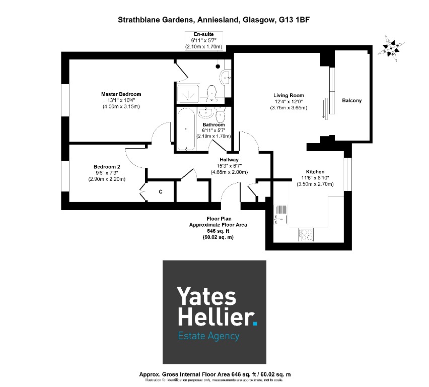 Floorplan for Strathblane Gardens, Anniesland, Glasgow, G13