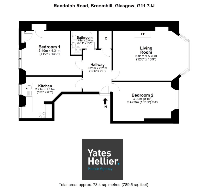 Floorplan for Randolph Road, Broomhill, Glasgow, G11