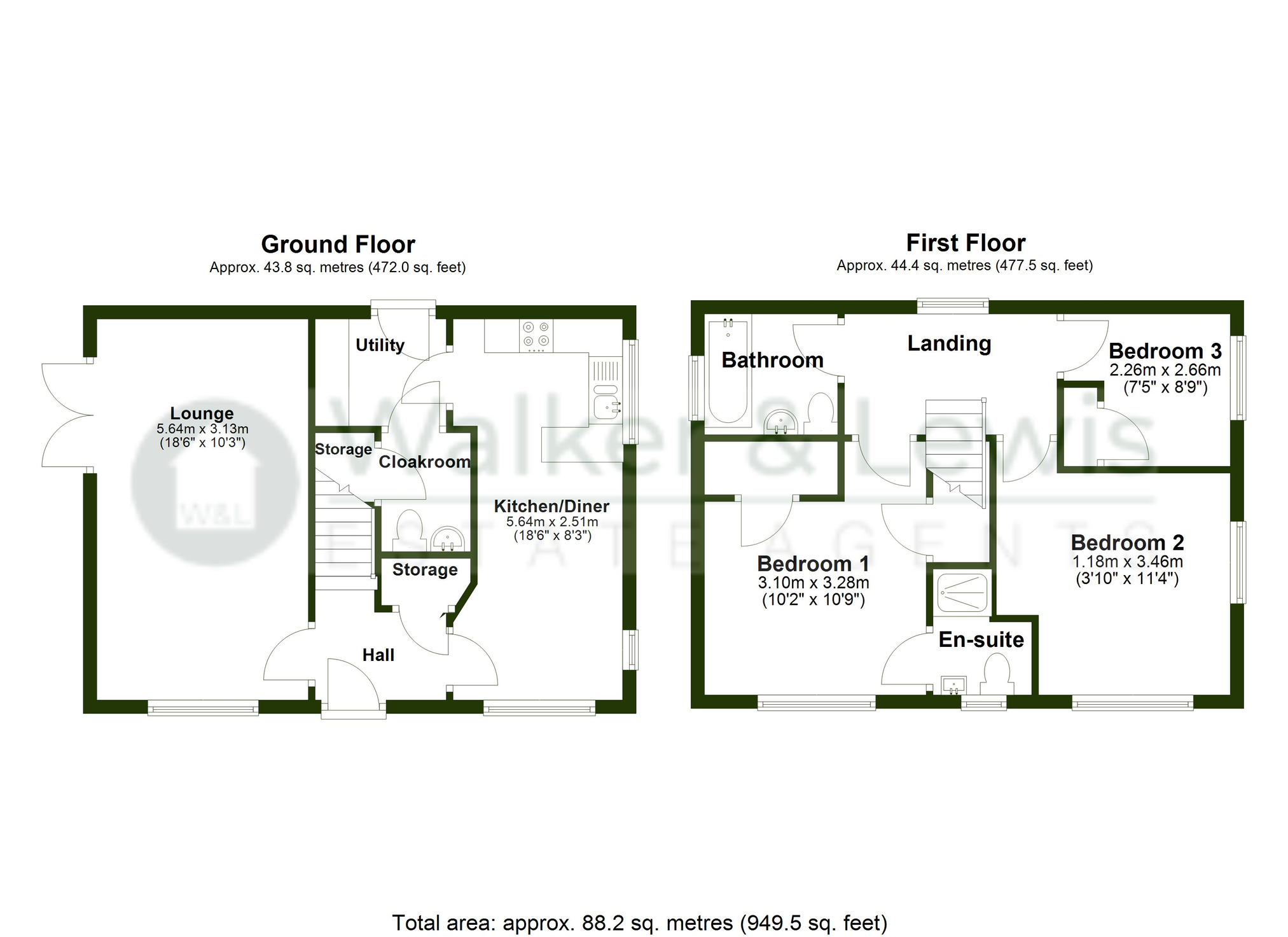 Floorplan for Gwern Gwynfael, Capel Llanilltern, Cardiff, Cardiff