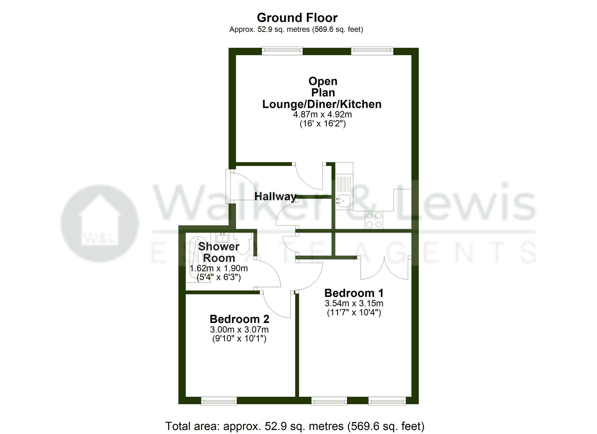 Floorplan for Fleming Walk, Church Village, Pontypridd, Rhondda Cynon Taf