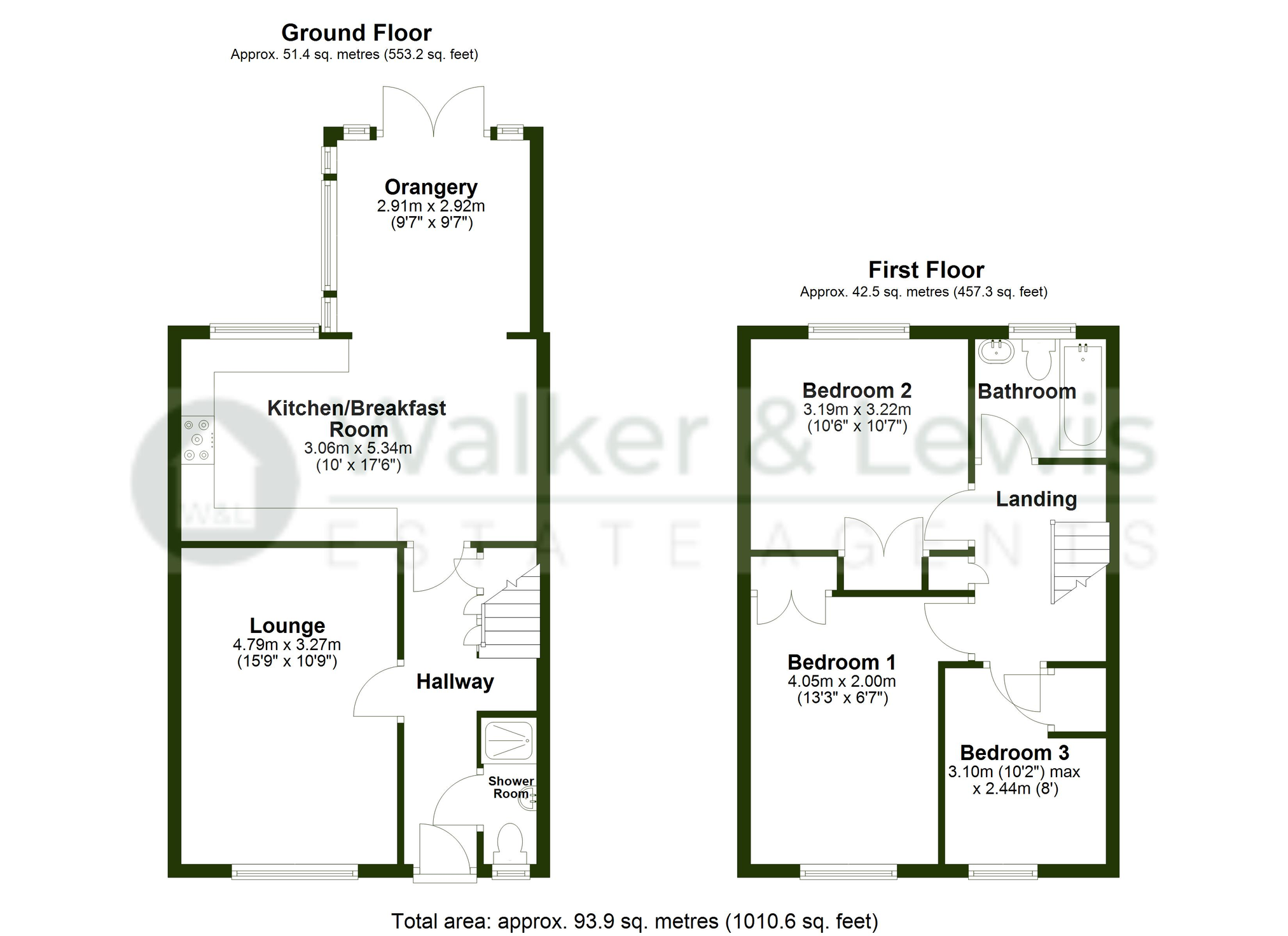Floorplan for De Barri Street, Rhydyfelin, Pontypridd, Rhondda Cynon Taf