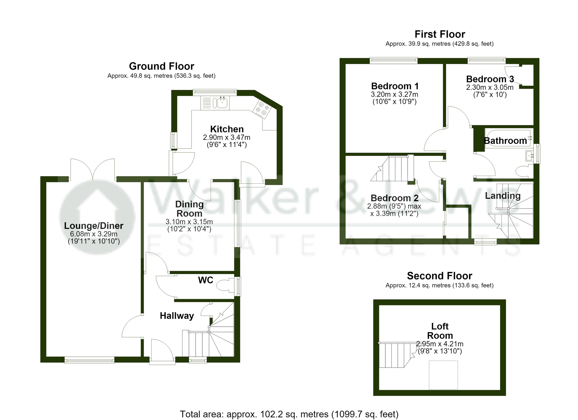 Floorplan for Glanffrwyd Terrace, Ynys-Y-Bwl, Pontypridd, Rhondda Cynon Taf
