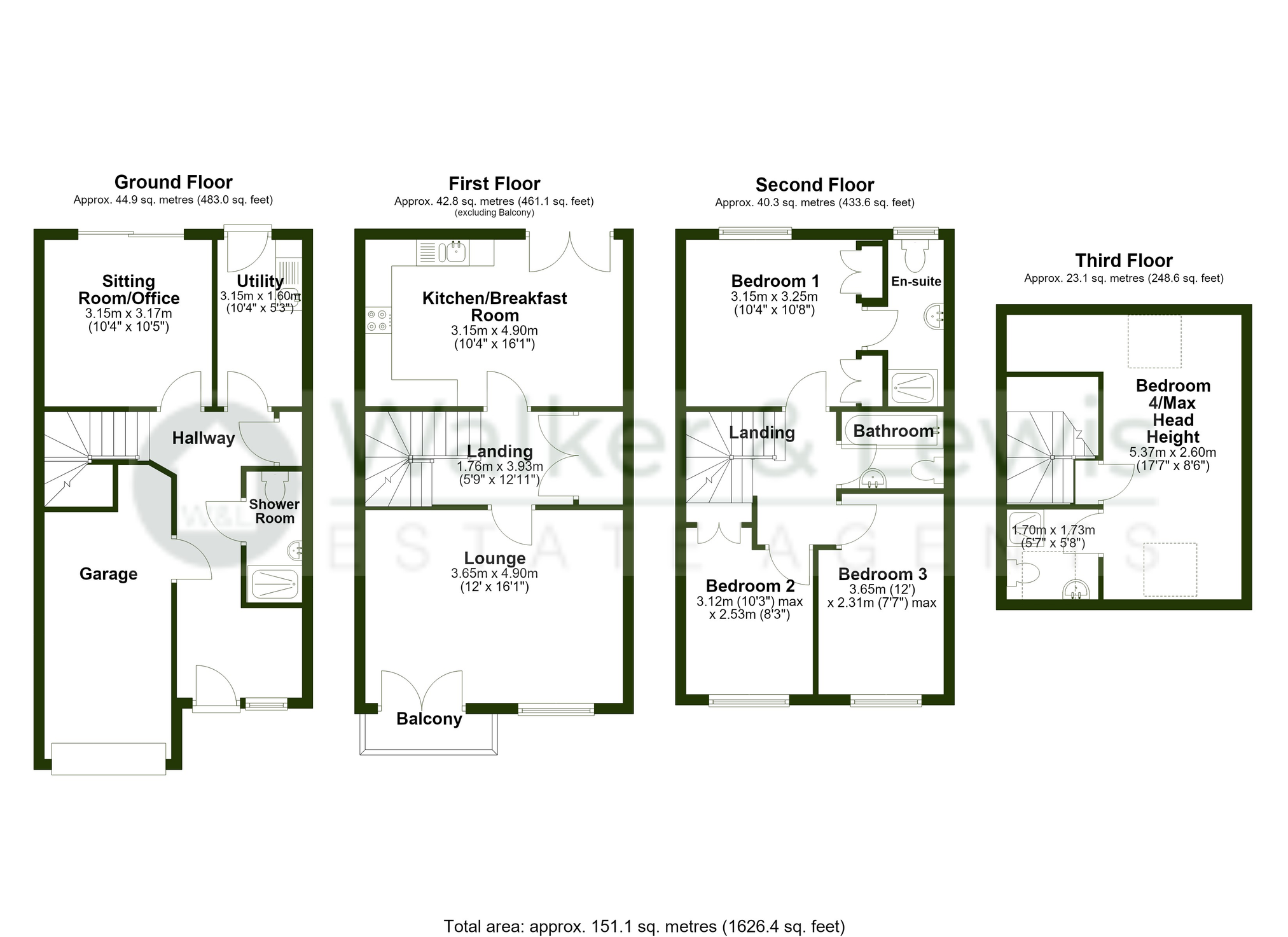 Floorplan for Fleming Walk, Church Village, Pontypridd, Rhondda Cynon Taf