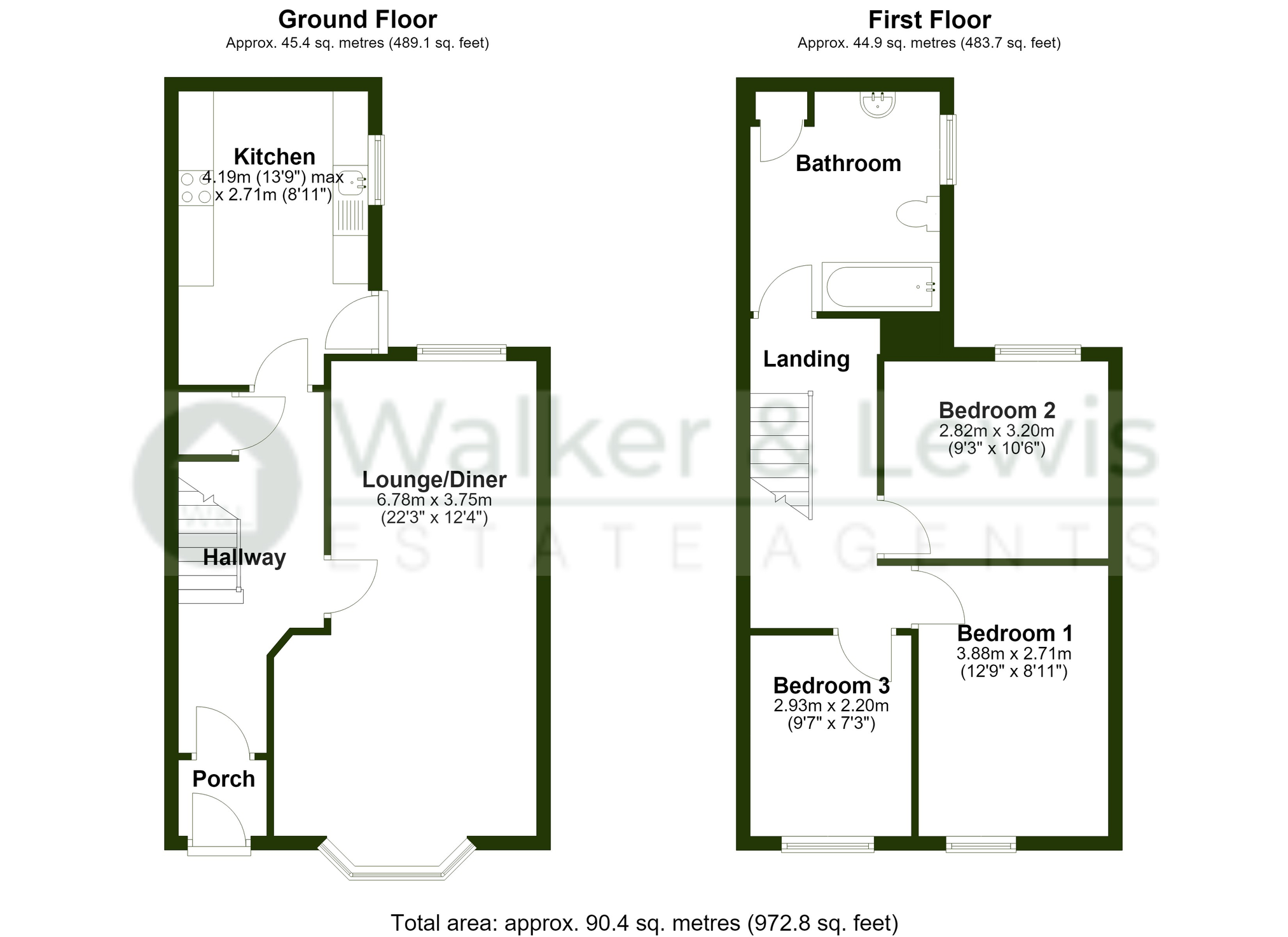 Floorplan for Llantrisant Road, Graig, Pontypridd, Rhondda Cynon Taf