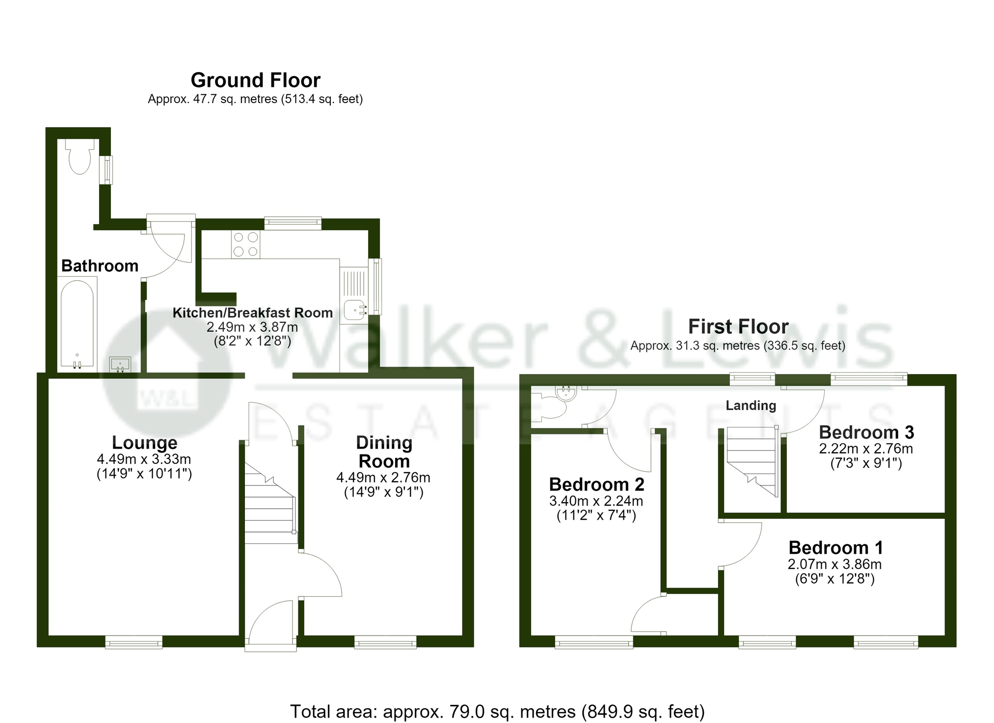 Floorplan for Ynyshir Road, Porth, Rhondda Cynon Taf